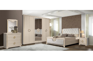 Спальный гарнитур Бодрум (белый,серый,капучино) Спальный гарнитур Бодрум (белый,серый,капучино)