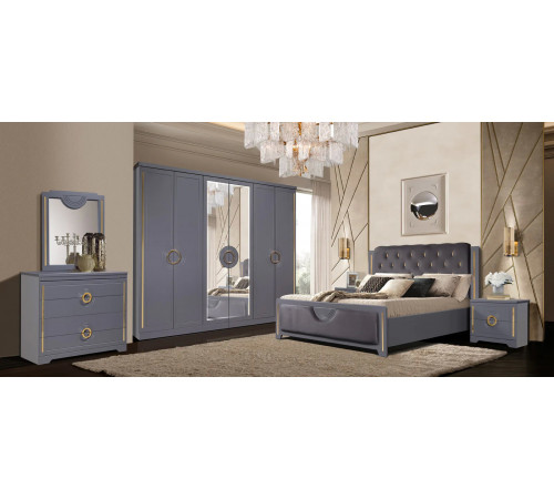Спальный гарнитур Бодрум (белый,серый,капучино) Спальный гарнитур Бодрум (белый,серый,капучино)
