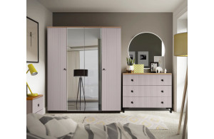 Четырехстворчатый шкаф для одежды Мадрид (Кашемир эмаль) Четырехстворчатый шкаф для одежды Мадрид (Кашемир эмаль)