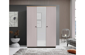 Трехстворчатый шкаф для одежды Мадрид (Кашемир эмаль) Трехстворчатый шкаф для одежды Мадрид (Кашемир эмаль)