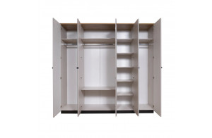 Пятистворатый шкаф для одежды Мадрид (Кашемир эмаль) Пятистворатый шкаф для одежды Мадрид (Кашемир эмаль)