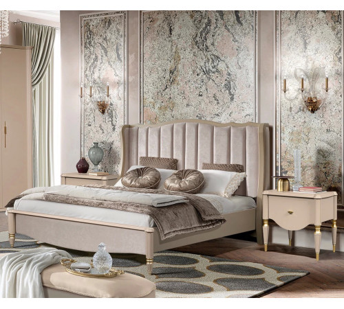 Двуспальная кровать Моника 180х200(капучино эмаль) Двуспальная кровать Моника 180х200(капучино эмаль)