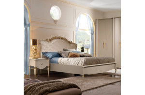 Двуспальная кровать Моника 160х200(капучино эмаль) Двуспальная кровать Моника 160х200(капучино эмаль)