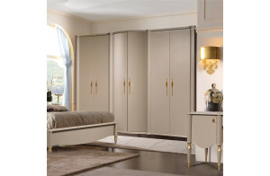 Шестистворчатый шкаф для одежды Моника (Капучино эмаль) Шестистворчатый шкаф для одежды Моника (Капучино эмаль)