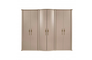 Шестистворчатый шкаф для одежды Моника (Капучино эмаль) Шестистворчатый шкаф для одежды Моника (Капучино эмаль)