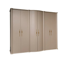 Шестистворчатый шкаф для одежды Моника (Капучино эмаль) Шестистворчатый шкаф для одежды Моника (Капучино эмаль)