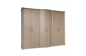 Шестистворчатый шкаф для одежды Моника (Капучино эмаль) Шестистворчатый шкаф для одежды Моника (Капучино эмаль)