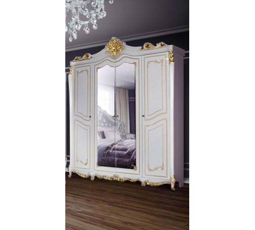 Четырехстворчатый шкаф Джоконда (слоновая кость) Четырехстворчатый шкаф Джоконда (слоновая кость)