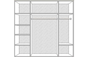 Четырехстворчатый шкаф для одежды Катя (беж) Четырехстворчатый шкаф для одежды Катя (беж)