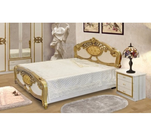 Двуспальная кровать Ольга (беж) Двуспальная кровать Ольга (беж)