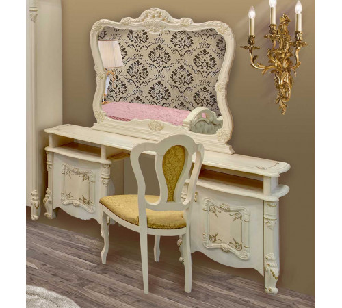 Туалетный столик с зеркалом Рафаэлла (беж) Туалетный столик с зеркалом Рафаэлла (беж)