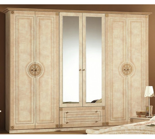 Шестистворчатый шкаф Рома (беж)