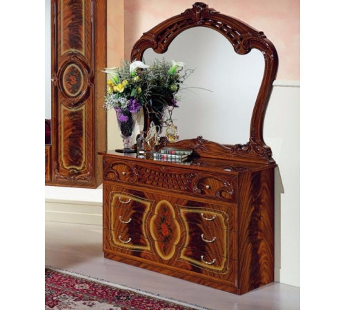 Комод для белья Роза с зеркалом (орех) Комод для белья Роза с зеркалом (орех)