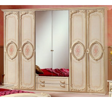 Шестистворчатый шкаф для одежды Роза (беж)