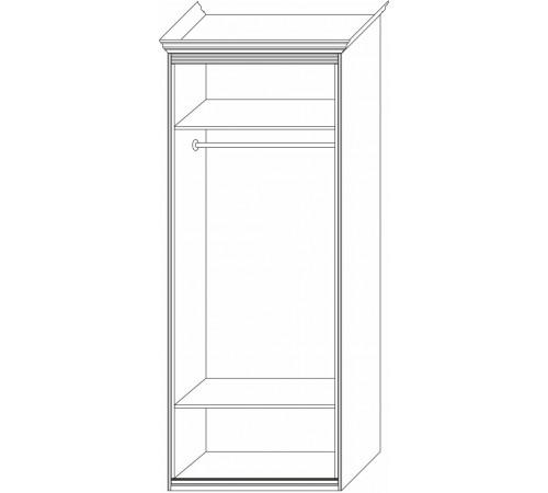 Шкаф 2-х дверный Неаполь Ясень анкор светлый (патина "серебро") Шкаф 2-х дверный Неаполь Ясень анкор светлый (патина "серебро")