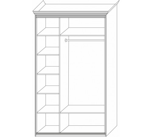 Шкаф 3-х дверный Неаполь Ясень анкор светлый (патина "серебро") Шкаф 3-х дверный Неаполь Ясень анкор светлый (патина "серебро")