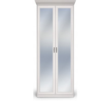 Шкаф 2-х дверный зеркальный Неаполь Ясень анкор светлый (патина "серебро") Шкаф 2-х дверный зеркальный Неаполь Ясень анкор светлый (патина "серебро")