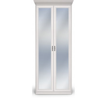 Шкаф 2-х дверный зеркальный Неаполь Ясень анкор светлый (патина "серебро") Шкаф 2-х дверный зеркальный Неаполь Ясень анкор светлый (патина "серебро")