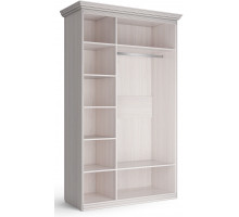 Шкаф 3-х дверный зеркальный Неаполь Ясень анкор светлый (патина "серебро") Шкаф 3-х дверный зеркальный Неаполь Ясень анкор светлый (патина "серебро")