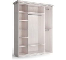 Шкаф 4-х дверный Неаполь Ясень анкор светлый (патина "серебро") Шкаф 4-х дверный Неаполь Ясень анкор светлый (патина "серебро")