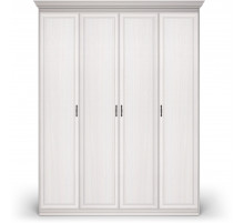 Шкаф 4-х дверный Неаполь Ясень анкор светлый (патина "серебро") Шкаф 4-х дверный Неаполь Ясень анкор светлый (патина "серебро")