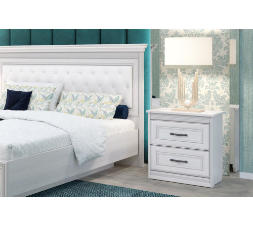 Спальня Неаполь Ясень анкор светлый (патина "серебро") экокожа «polo» белая. Спальня Неаполь Ясень анкор светлый (патина "серебро") экокожа «polo» белая.