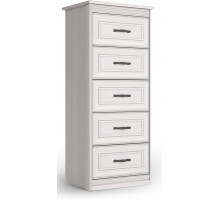 Комод Высокий Неаполь Ясень анкор светлый (патина "серебро") Комод Высокий Неаполь Ясень анкор светлый (патина "серебро")