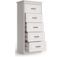 Комод Высокий Неаполь Ясень анкор светлый (патина "серебро") Комод Высокий Неаполь Ясень анкор светлый (патина "серебро")