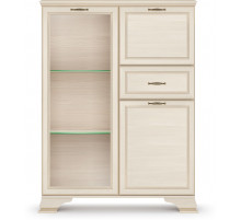 Шкаф низкий "тумба-витрина" Сиена (Бодега Белый) Шкаф низкий "тумба-витрина" Сиена (Бодега Белый)