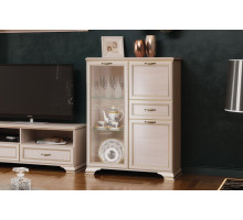 Шкаф низкий "тумба-витрина" Сиена (Бодега Белый) Шкаф низкий "тумба-витрина" Сиена (Бодега Белый)