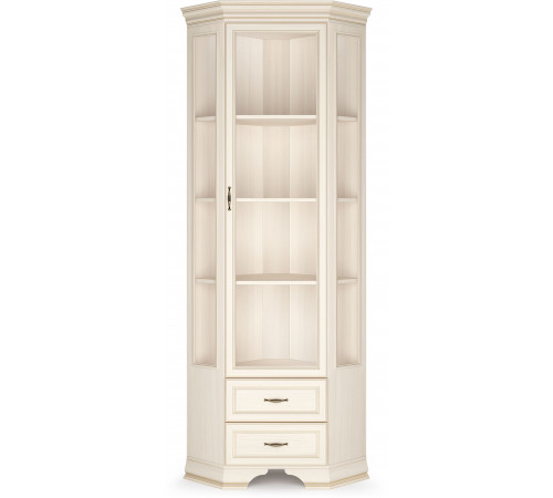 Шкаф-витрина угловой Сиена (Бодега Белый) Шкаф-витрина угловой Сиена (Бодега Белый)