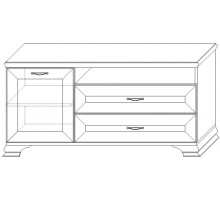 Тумба под ТВ 2 Сиена (Бодега Белый) Тумба под ТВ 2 Сиена (Бодега Белый)