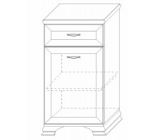 Тумба высокая 450 Сиена (Бодега белый) Тумба высокая 450 Сиена (Бодега белый)