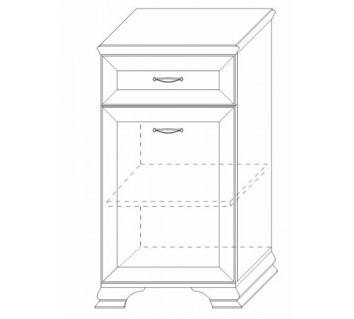 Тумба высокая 450 Сиена (Бодега белый) Тумба высокая 450 Сиена (Бодега белый)