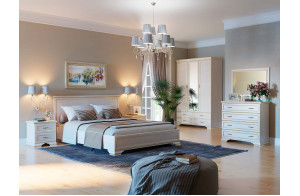Спальня Сиена 1 (Бодега Белый) Спальня Сиена 1 (Бодега Белый)
