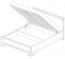 Кровать Сиена 1400/1600/1800 с подъемным механизмом и ортопедическим основанием (Бодега Белый) Кровать Сиена 1400/1600/1800 с подъемным механизмом и ортопедическим основанием (Бодега Белый)