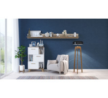 Гостиная Вега Скандинавия (глянец, белый + дуб каньон) Гостиная Вега Скандинавия (глянец, белый + дуб каньон)