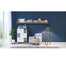 Гостиная Вега Скандинавия (глянец, белый + дуб каньон) Гостиная Вега Скандинавия (глянец, белый + дуб каньон)