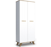 Шкаф для одежды 800 Вега Скандинавия (глянец, белый + дуб каньон) Шкаф для одежды 800 Вега Скандинавия (глянец, белый + дуб каньон)