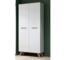 Шкаф для одежды 800 Вега Скандинавия (глянец, белый + дуб каньон) Шкаф для одежды 800 Вега Скандинавия (глянец, белый + дуб каньон)