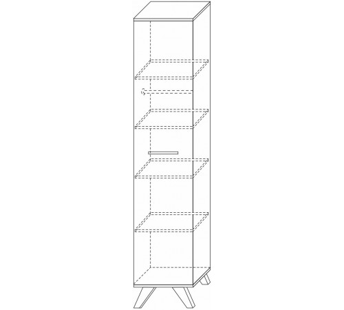 Шкаф комбинированный 400 Вега Скандинавия (глянец, белый + дуб каньон) Шкаф комбинированный 400 Вега Скандинавия (глянец, белый + дуб каньон)
