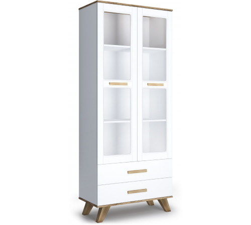 Гостиная Вега Скандинавия 2 (глянец, белый + дуб каньон) Гостиная Вега Скандинавия 2 (глянец, белый + дуб каньон)