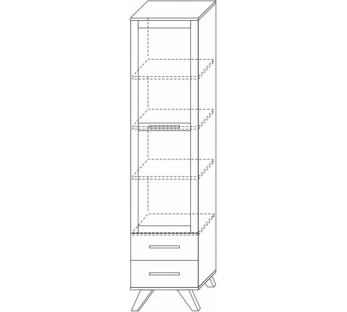 Гостиная Вега Скандинавия 3 (глянец, белый + дуб каньон) Гостиная Вега Скандинавия 3 (глянец, белый + дуб каньон)