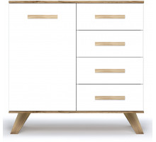 Комод 900 Вега Скандинавия (глянец, белый + дуб каньон) Комод 900 Вега Скандинавия (глянец, белый + дуб каньон)