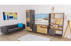 Гостиная Сканди 4 графит Гостиная Сканди 4 графит