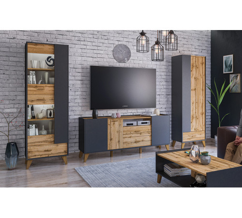 Гостиная Сканди 2 графит Гостиная Сканди 2 графит