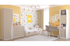 Детский комбинированный шкаф пенал с ящиками Комби МН-211-20 капучино Детский комбинированный шкаф пенал с ящиками Комби МН-211-20 капучино