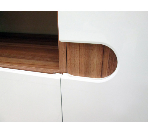 Модульная мебель для гостиной Леонардо белый глянец композиция 1