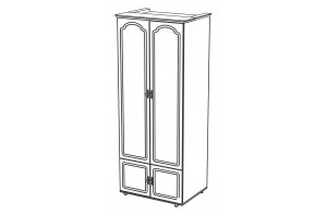 Двухстворчатый шкаф для одежды в гостиную Романтика ВК-09-17 Двухстворчатый шкаф для одежды в гостиную Романтика ВК-09-17