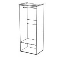 Двухстворчатый шкаф для одежды в гостиную Романтика ВК-09-17 Двухстворчатый шкаф для одежды в гостиную Романтика ВК-09-17